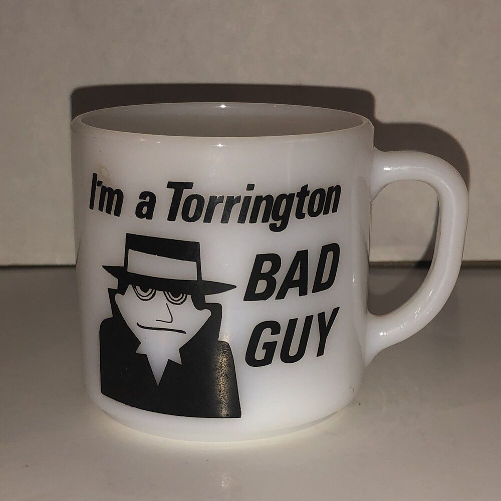 Vintage Federal I'm a Torrington Bad Guy Coffee Cup Mug USA Made Had Bad Idea